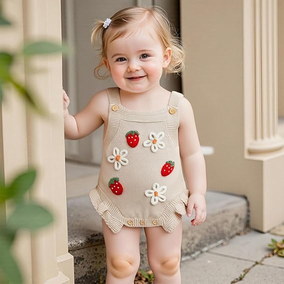 👶 Hand-Knitted Crochet Romper