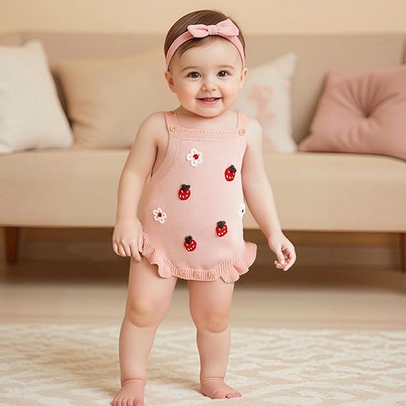 👶 Hand-Knitted Crochet Romper